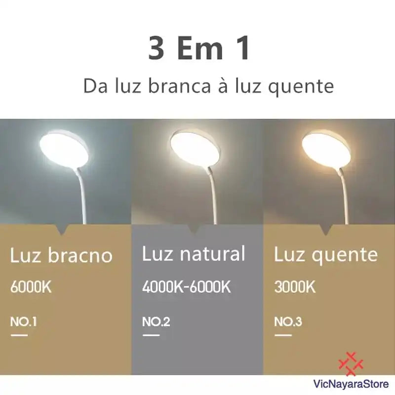 ABAJUR LED RECARREGAVEL